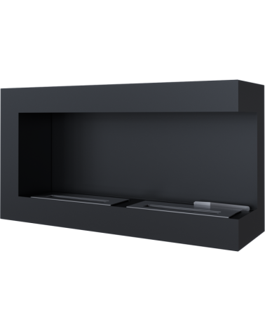 Cheminée bio-éthanol delta d'angle droit 90 cm