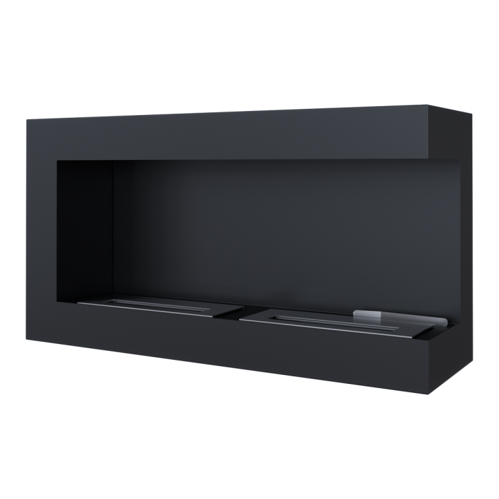 Cheminée bio-éthanol delta d'angle droit 90 cm