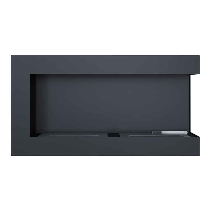 Cheminée bio-éthanol delta d'angle droit 90 cm