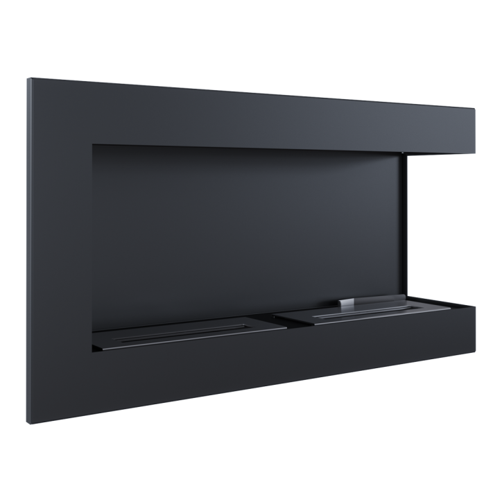 Cheminée bio-éthanol delta d'angle droit 90 cm