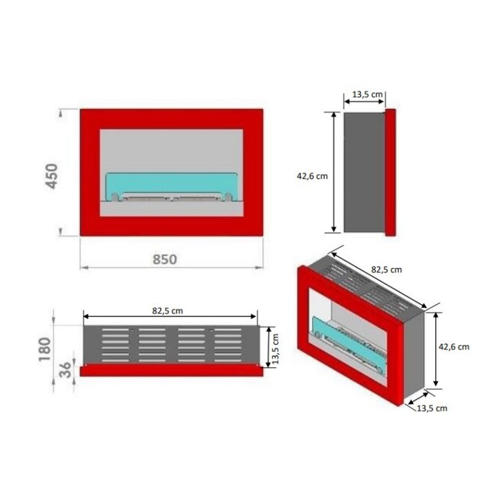 Chéminée bio-éthanol VERONA 3 kw