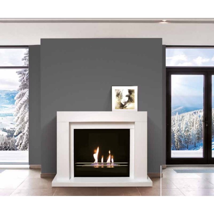 Chéminée bio-éthanol UDINE 2.5 kw blanc