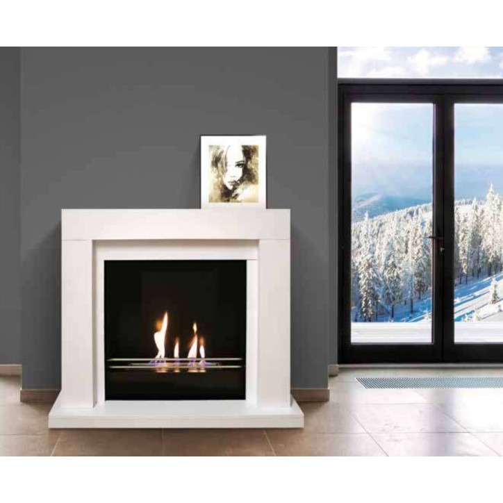 Chéminée bio-éthanol UDINE 2.5 kw blanc