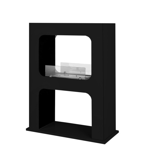 Cheminée bioéthanol autoportante HUIT noir