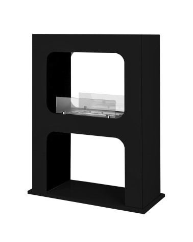 Cheminée bioéthanol autoportante HUIT noir