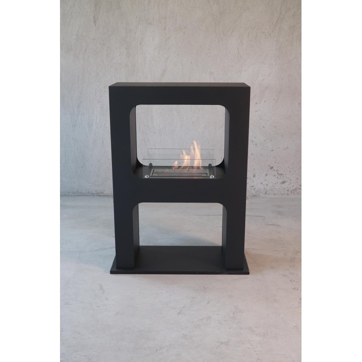 Cheminée bioéthanol autoportante HUIT noir Cheminée bioéthanol autoportante HUIT noir