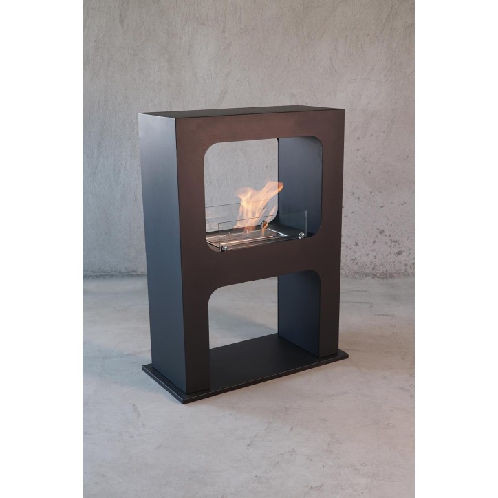 Cheminée bioéthanol autoportante HUIT noir Cheminée bioéthanol autoportante HUIT noir