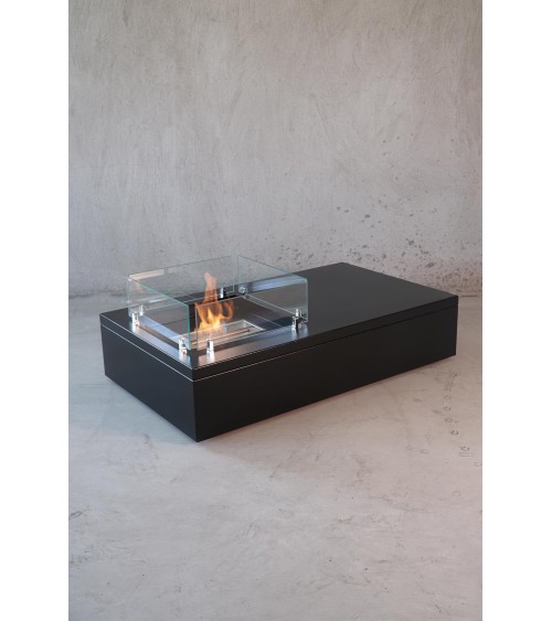Cheminée bioéthanol autoportante TABLE noire