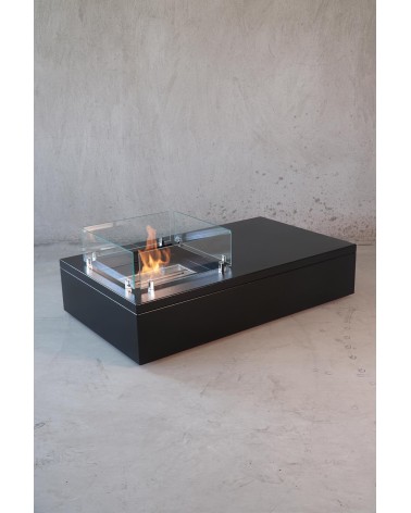 Cheminée bioéthanol autoportante TABLE noire