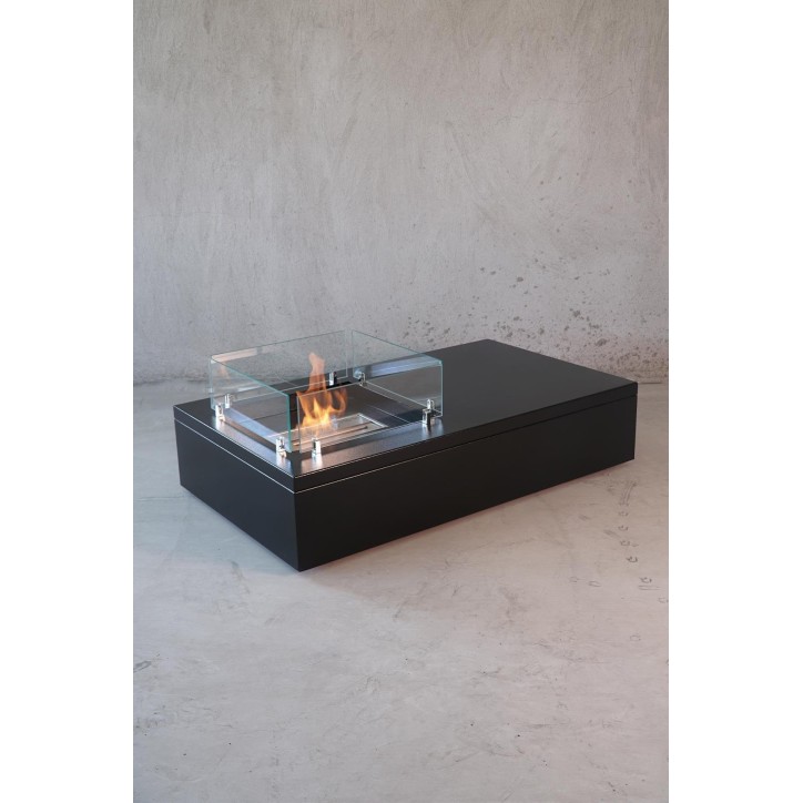 Cheminée bioéthanol autoportante TABLE noire