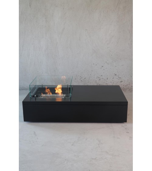 Cheminée bioéthanol autoportante TABLE noire