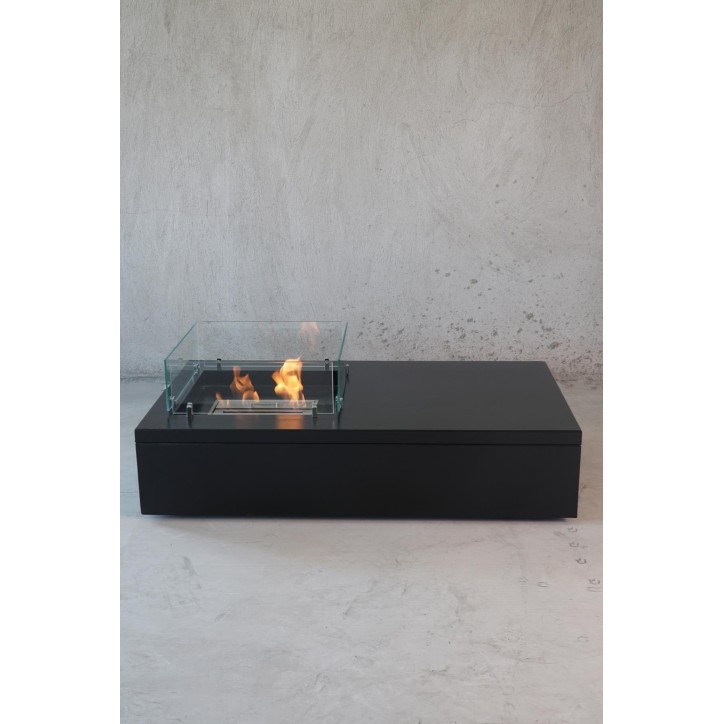 Cheminée bioéthanol autoportante TABLE noire