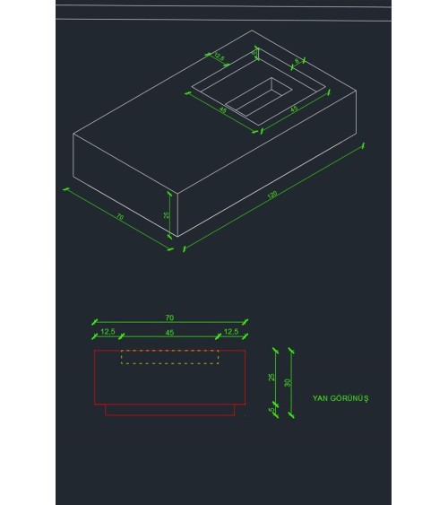 Cheminée bioéthanol autoportante TABLE noire