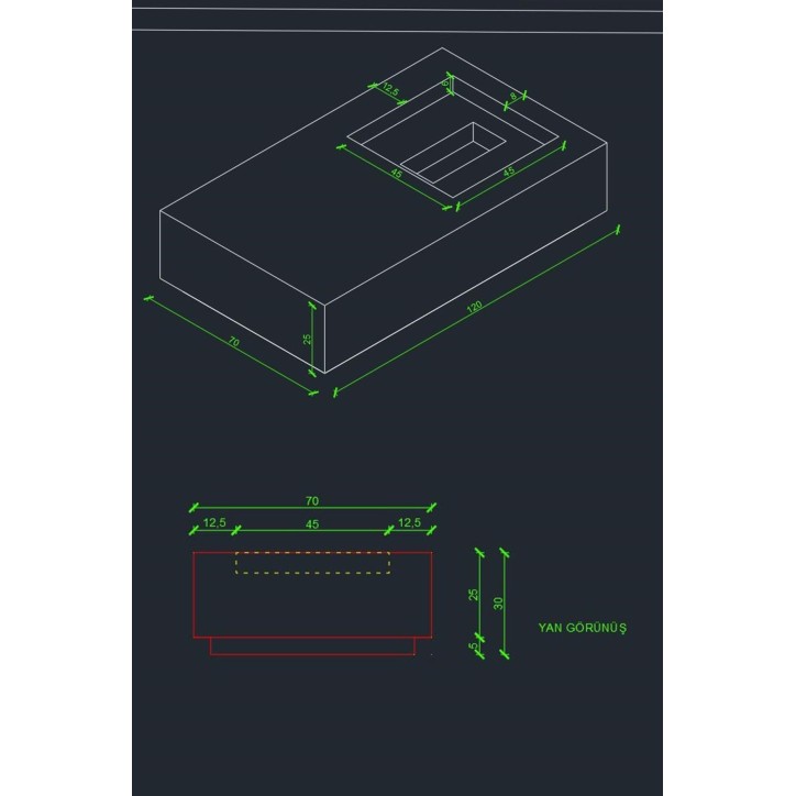 Cheminée bioéthanol autoportante TABLE noire