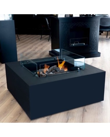 Cheminée bioéthanol autoportante TABLE II noire
