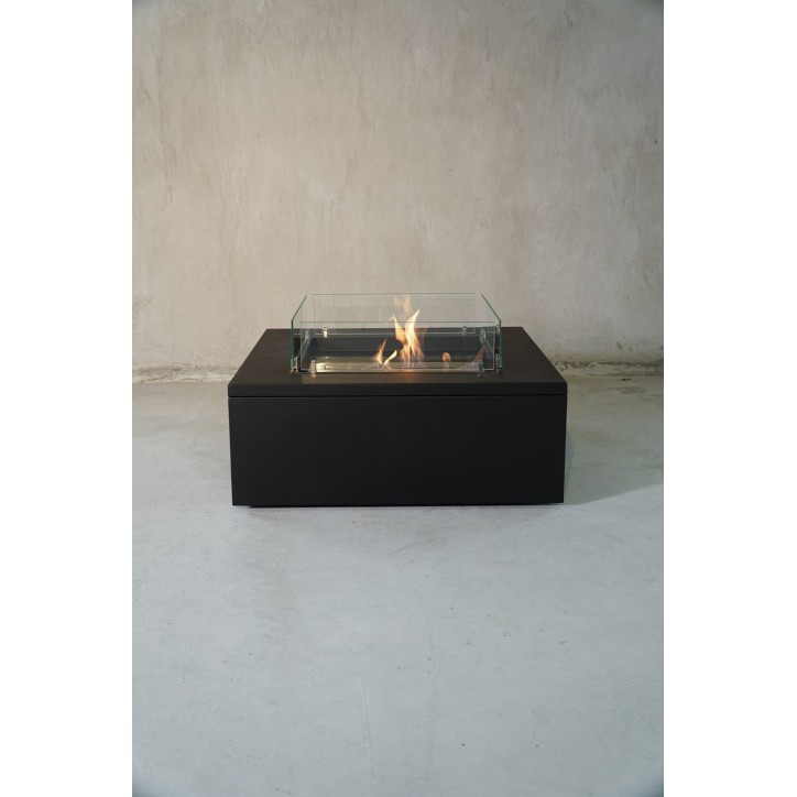 Cheminée bioéthanol autoportante TABLE II noire