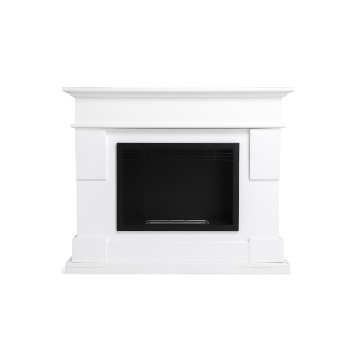 Cheminée bioéthanol avec support blanc FEU