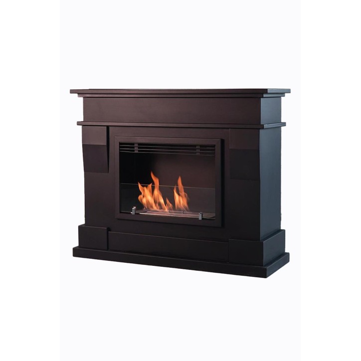 Cheminée bioéthanol avec support noir FEU