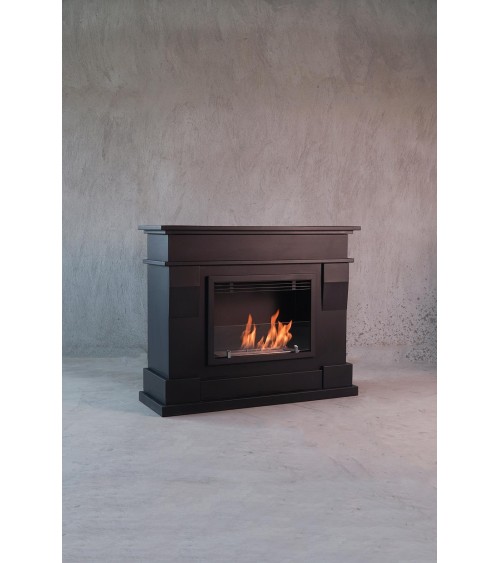 Cheminée bioéthanol avec support noir FEU