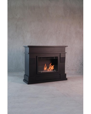 Cheminée bioéthanol avec support noir FEU