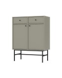 Buffet TOKYO Vert eucalyptus 80 cm 2 portes + 2 tiroirs