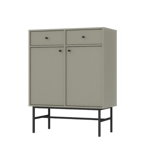 Buffet TOKYO Vert eucalyptus 80 cm 2 portes + 2 tiroirs