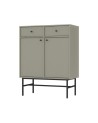 Buffet TOKYO Vert eucalyptus 80 cm 2 portes + 2 tiroirs