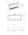 Cheminée BIOETHANOL ENCASTRABLE 130 CM