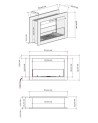 Cheminée BIOETHANOL double face 80 cm