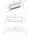 Cheminée BIOETHANOL double face 160 cm