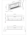 Cheminée BIOETHANOL double face 200 cm