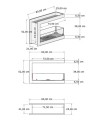 Cheminée BIOETHANOL U double face 80 cm