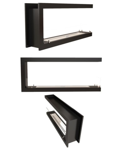 Cheminée BIOETHANOL U double face 130 cm
