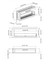 Cheminée BIOETHANOL U double face 130 cm