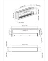 Cheminée BIOETHANOL U double face 160 cm