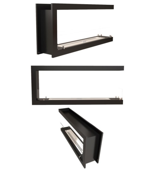 Cheminée BIOETHANOL U double face 200 cm