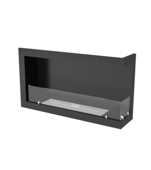 Cheminée BIOETHANOL MURALE 100 CM coin droit