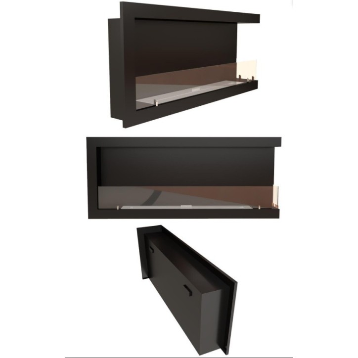 Cheminée BIOETHANOL MURALE 160 CM coin droit Cheminée BIOETHANOL MURALE 160 CM coin droit