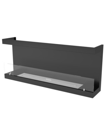 Cheminée BIOETHANOL MURALE 130 CM double ouverture latérale