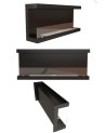 Cheminée BIOETHANOL MURALE 130 CM double ouverture latérale