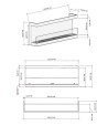 Cheminée BIOETHANOL MURALE 130 CM double ouverture latérale