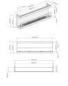 Cheminée BIOETHANOL MURALE 200 CM double ouverture latérale