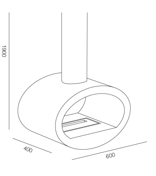 Cheminée encastrable bioéthanol Cervinia - 2kW