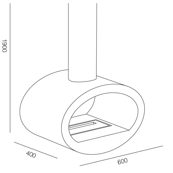 Cheminée encastrable bioéthanol Cervinia - 2kW