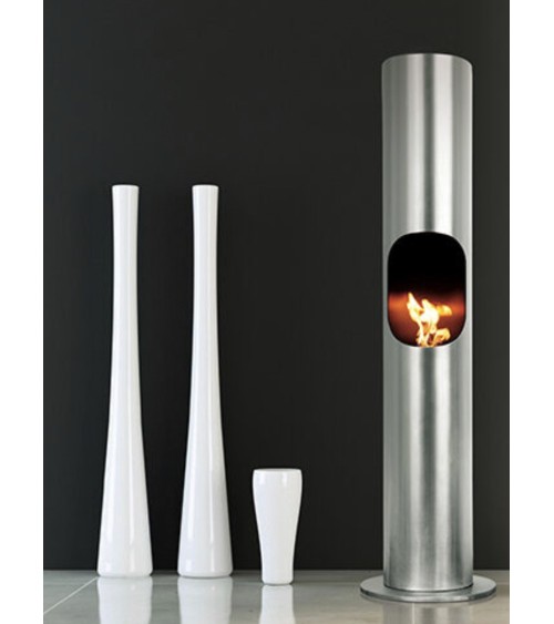 Cheminée au bioéthanol Portofino Gris métallique - 2kW