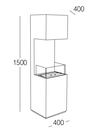 Cheminée au bioéthanol Livigno - 2500W