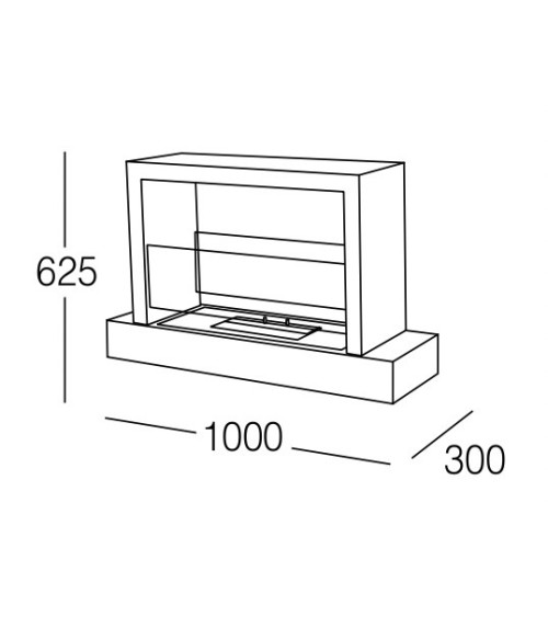 Cheminée au bioéthanol Roma - 2500 W