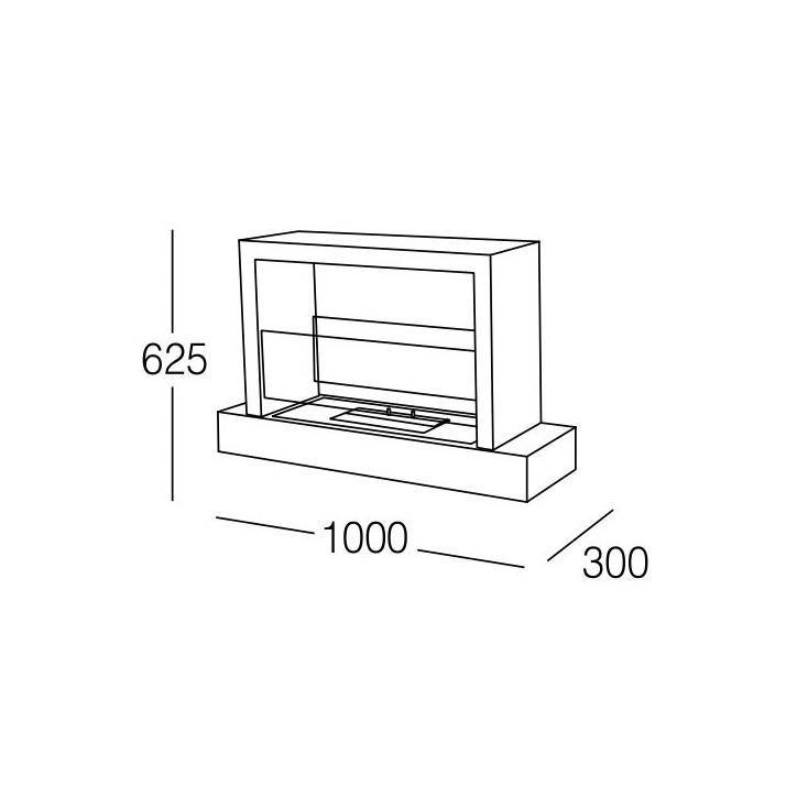 Cheminée au bioéthanol Roma - 2500 W