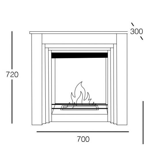 Cheminée au bioéthanol Falcade - 2 kW