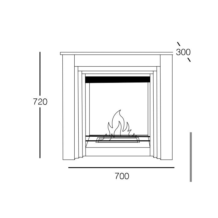 Cheminée au bioéthanol Falcade - 2 kW